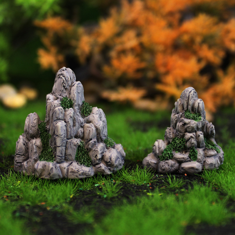 Aquarium Decoration Rock - Mini montagna miniatura finta pietra artificiale