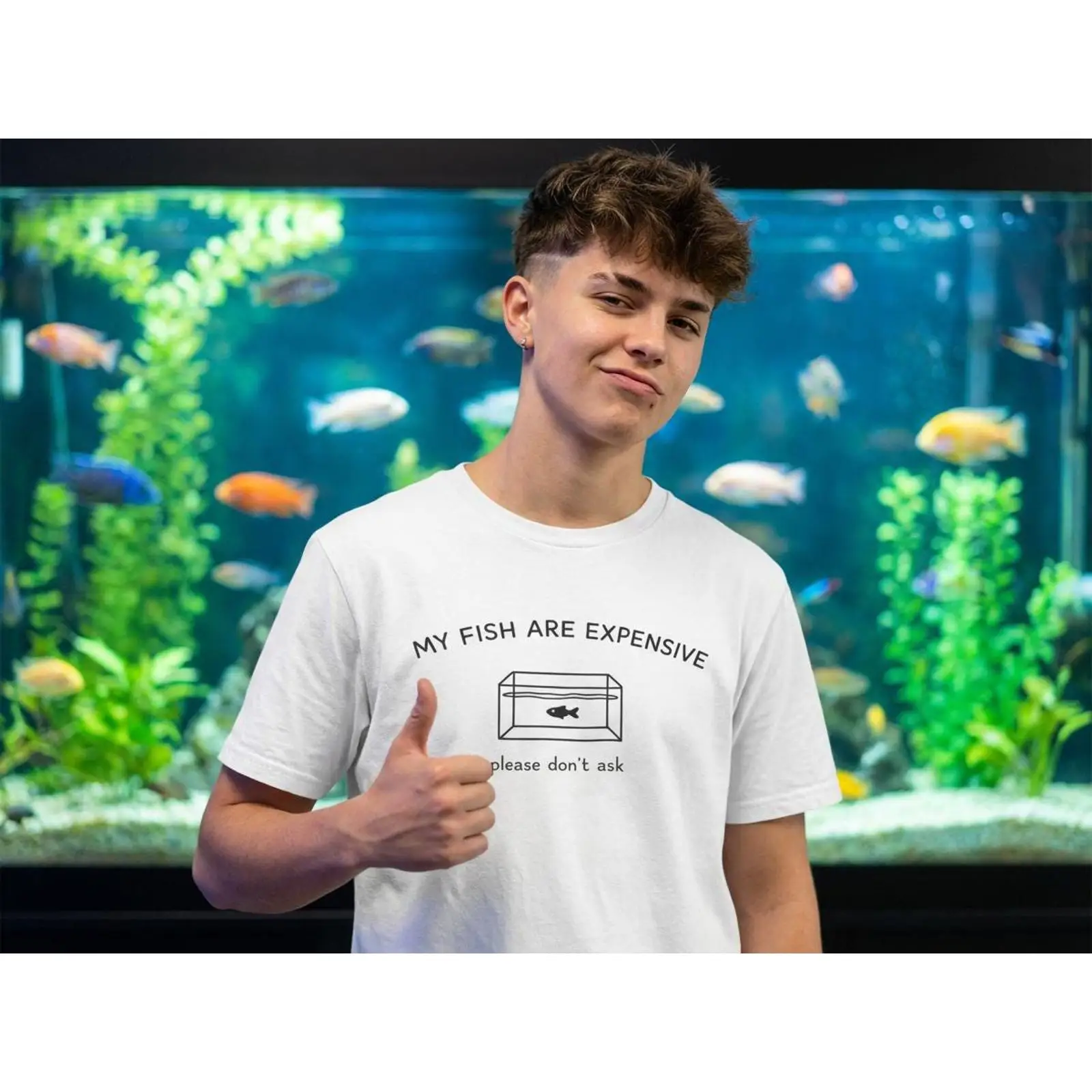 Aquarium Fish Meme - T-shirt con meme 'Aquarium My Fish