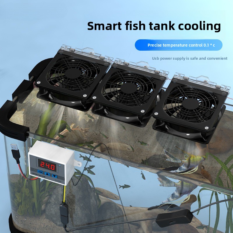 Aquarium Fish Cold Water - Ventilatore USB Intelligente Silenzioso per Acquario,