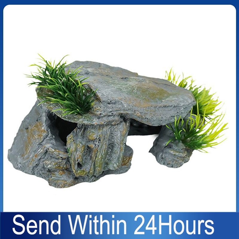 Aquarium Decoration Rock - Roccia Naturale per Rettili, Grotta Nascondiglio