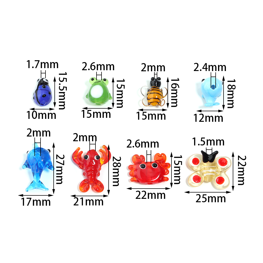2 pz ciondolo in vetro animale - Aquarium Fish Marine recensione e prezzo