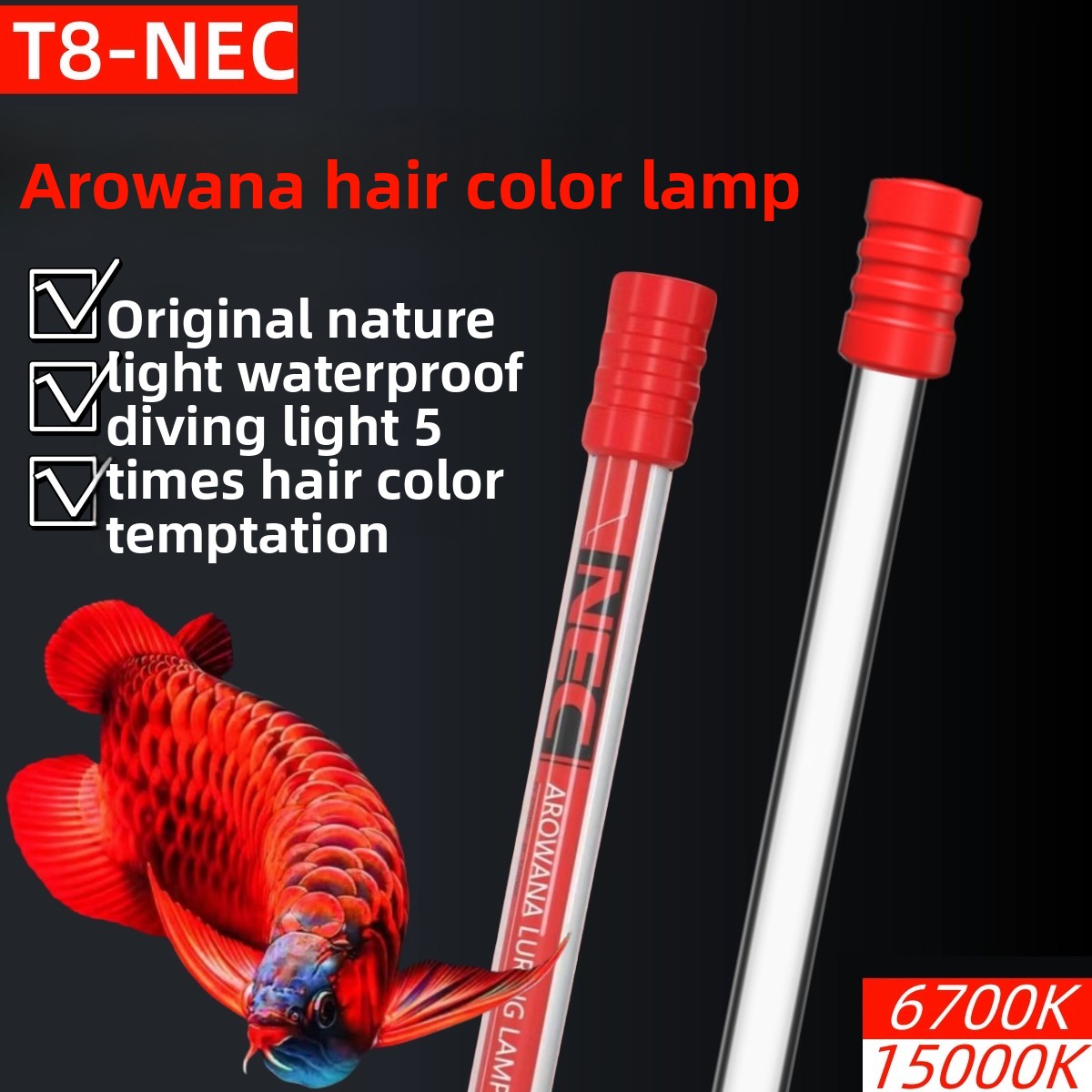 Luce per acquario LED sommergi - Aquarium Fish Red Colour recensione e prezzo