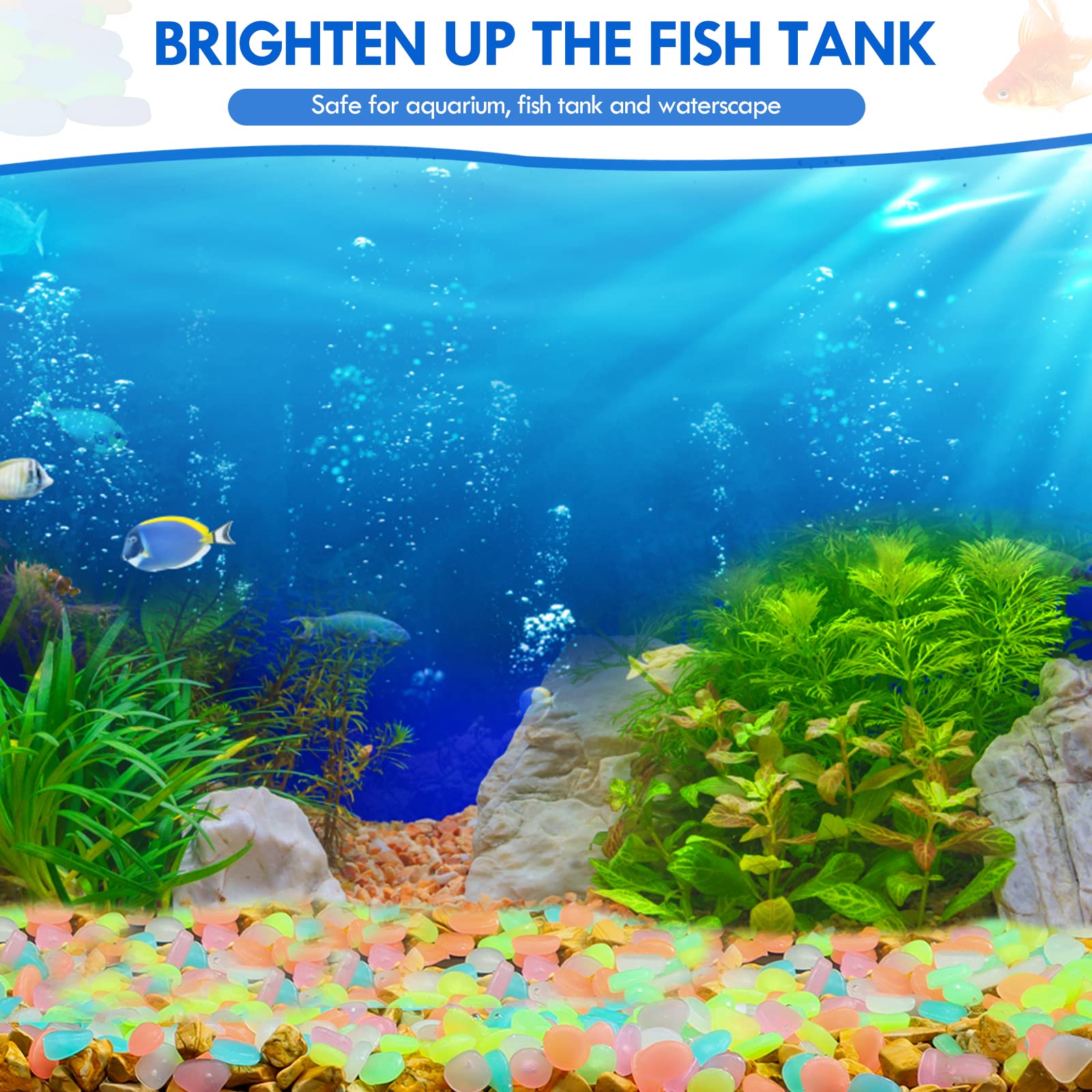 100 pezzi che si illuminano al - Aquarium Decoration Rock recensione e prezzo