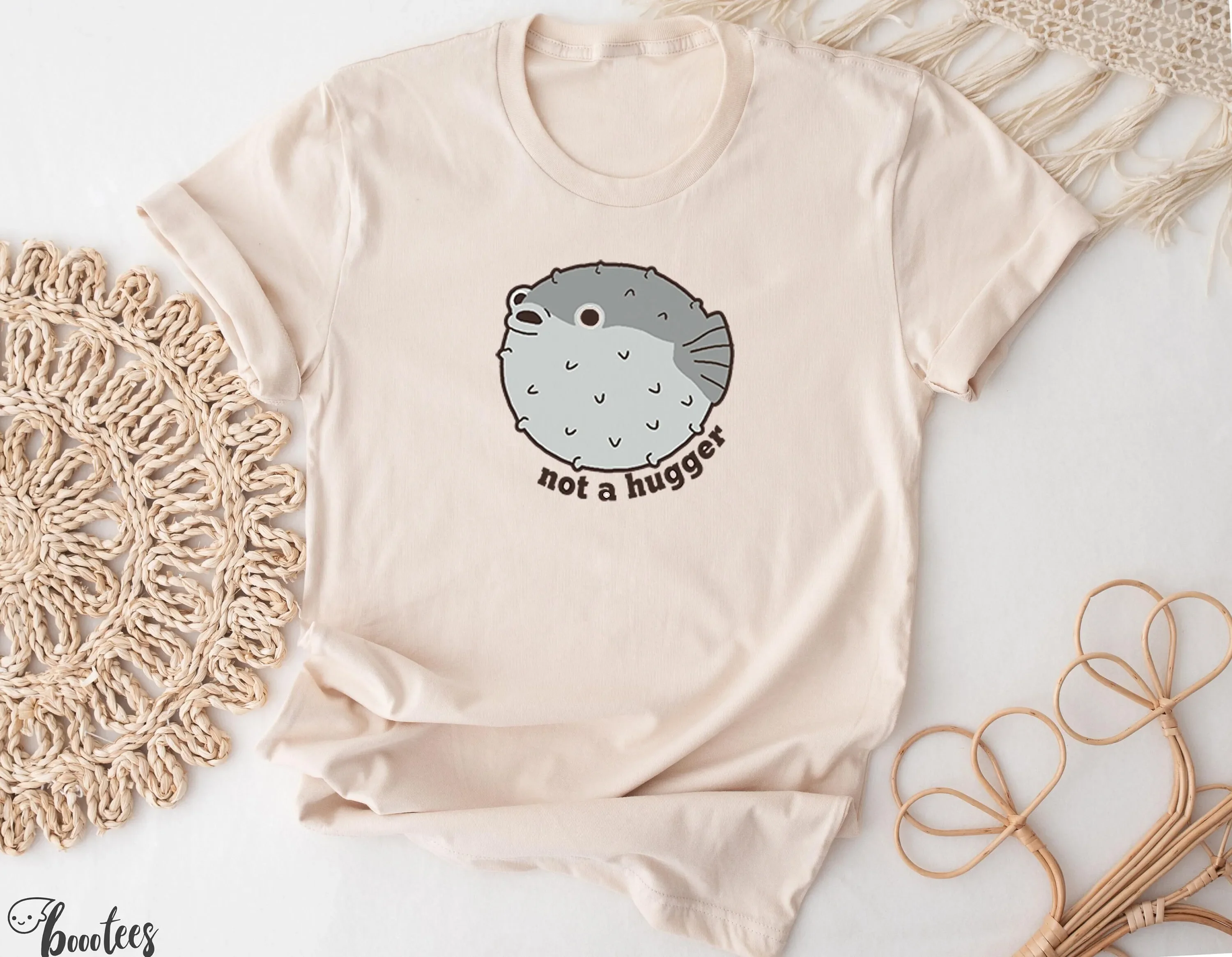 Maglietta 'Not A Hugger' con d - Aquarium Fish Meme recensione e prezzo